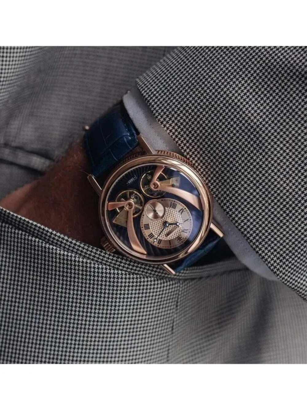 NWT Thomas Earnshaw Beaufort Anatolia Blue Dial Men's Watch